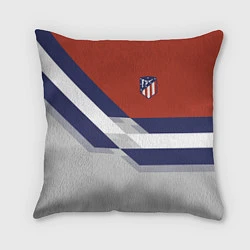 Подушка квадратная Atletico FC: Grey style, цвет: 3D-принт