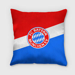 Подушка квадратная FC Bayern: tricolor, цвет: 3D-принт