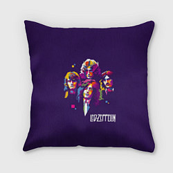 Подушка квадратная Led Zeppelin: Violet Art, цвет: 3D-принт