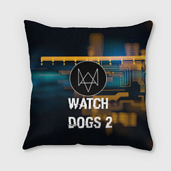 Подушка квадратная Watch Dogs 2: Tech Scheme, цвет: 3D-принт