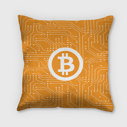 Подушка квадратная Bitcoin: Orange Network