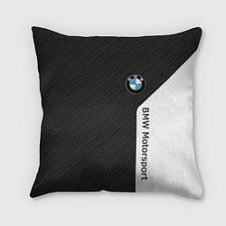 Подушка квадратная BMW CARBON БМВ КАРБОН, цвет: 3D-принт