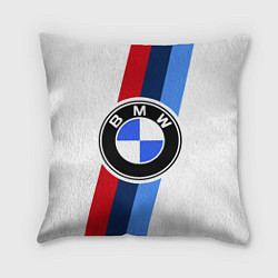 Подушка квадратная BMW M: White Sport