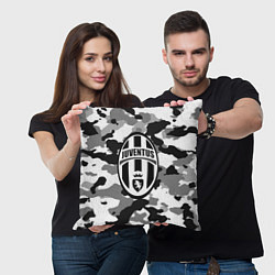 Подушка квадратная FC Juventus: Camouflage, цвет: 3D-принт — фото 2