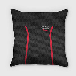 Подушка квадратная Audi: Black Carbon