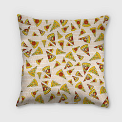 Подушка квадратная Pizza Love, цвет: 3D-принт