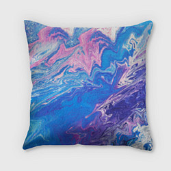 Подушка квадратная Tie-Dye Blue & Violet, цвет: 3D-принт