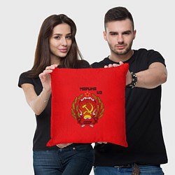 Подушка квадратная Марина из СССР, цвет: 3D-принт — фото 2