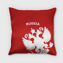 Подушка квадратная Russia: Red & White
