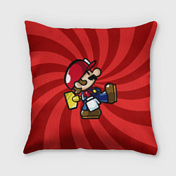 Подушка квадратная Super Mario: Red Illusion, цвет: 3D-принт
