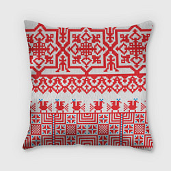 Подушка квадратная Старославянский узор, цвет: 3D-принт