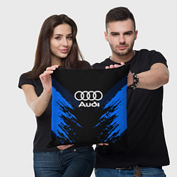 Подушка квадратная Audi: Blue Anger, цвет: 3D-принт — фото 2
