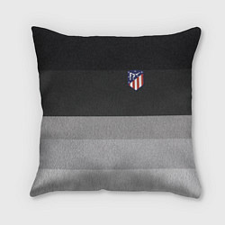 Подушка квадратная ФК Атлетико Мадрид: Серый стиль, цвет: 3D-принт