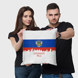 Подушка квадратная Ekaterinburg: Russia, цвет: 3D-принт — фото 2