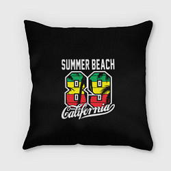 Подушка квадратная Summer Beach 89, цвет: 3D-принт