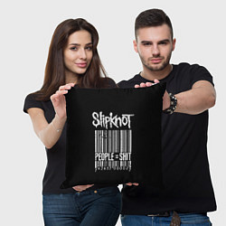 Подушка квадратная Slipknot: People Shit, цвет: 3D-принт — фото 2