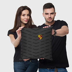Подушка квадратная Porsche: Grey Sport, цвет: 3D-принт — фото 2