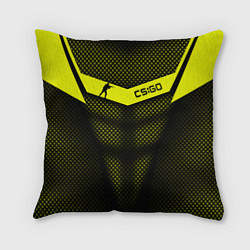 Подушка квадратная CS:GO Yellow Carbon