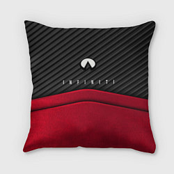 Подушка квадратная Infiniti: Red Carbon