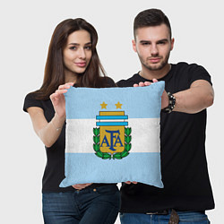 Подушка квадратная Сборная Аргентины, цвет: 3D-принт — фото 2
