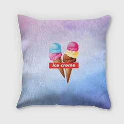 Подушка квадратная Ice Creme, цвет: 3D-принт