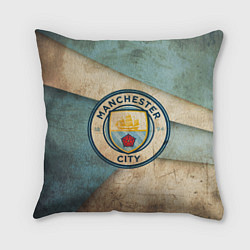Подушка квадратная FC Man City: Old Style, цвет: 3D-принт