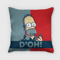 Подушка квадратная Homer Simpson DOH!, цвет: 3D-принт