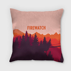 Подушка квадратная Firewatch: Orange Style, цвет: 3D-принт