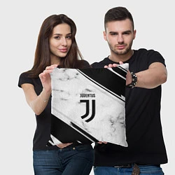 Подушка квадратная Juventus, цвет: 3D-принт — фото 2