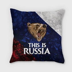 Подушка квадратная Russia: Roaring Bear