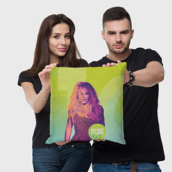 Подушка квадратная Britney Spears, цвет: 3D-принт — фото 2