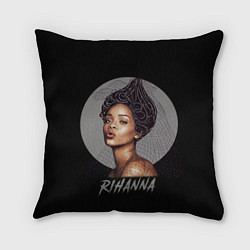 Подушка квадратная Rihanna, цвет: 3D-принт