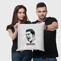 Подушка квадратная Juve Ronaldo, цвет: 3D-принт — фото 2