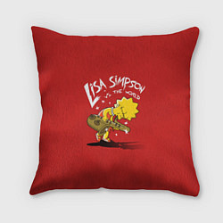 Подушка квадратная Lisa Simpson, цвет: 3D-принт