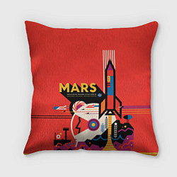 Подушка квадратная NASA: Flight to Mars, цвет: 3D-принт