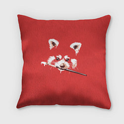 Подушка квадратная Красная панда с кисточкой