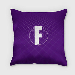 Подушка квадратная F – Fortnite, цвет: 3D-принт