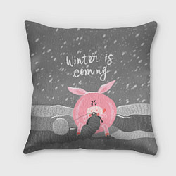 Подушка квадратная Pig: Winter is Coming