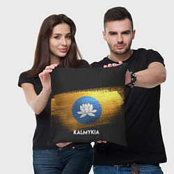 Подушка квадратная Kalmykia Style, цвет: 3D-принт — фото 2
