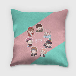 Подушка квадратная BTS Boys, цвет: 3D-принт