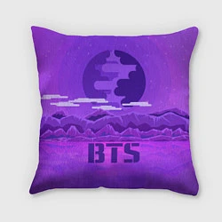 Подушка квадратная BTS: Violet Mountains, цвет: 3D-принт