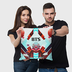 Подушка квадратная BTS Love, цвет: 3D-принт — фото 2