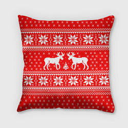 Подушка квадратная Новогодние олени