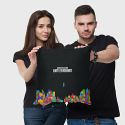 Подушка квадратная PUBG: Tetris, цвет: 3D-принт — фото 2