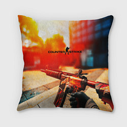 Подушка квадратная Counter Strike: Dragon M16, цвет: 3D-принт