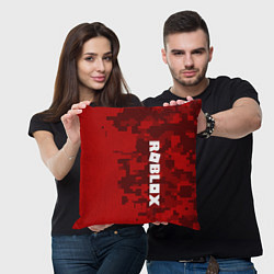 Подушка квадратная ROBLOX: Red Camo, цвет: 3D-принт — фото 2