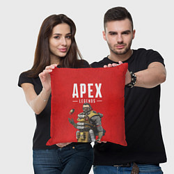 Подушка квадратная Apex Legends: Red Caustic, цвет: 3D-принт — фото 2