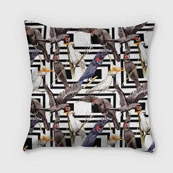 Подушка квадратная Попугаи Какаду, цвет: 3D-принт