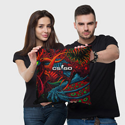 Подушка квадратная CS:GO Hyper Beast, цвет: 3D-принт — фото 2