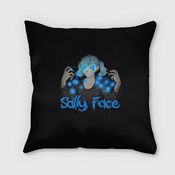 Подушка квадратная Sally Face: Blue Magic, цвет: 3D-принт